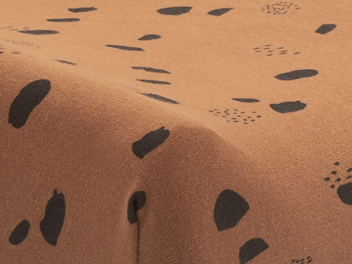 Jollein Aankleedkussenhoes Spot Jersey 50x70cm - Caramel 2 Jollein Aankleedkussenhoes Spot Jersey 50x70cm - Caramel - Afbeelding 2