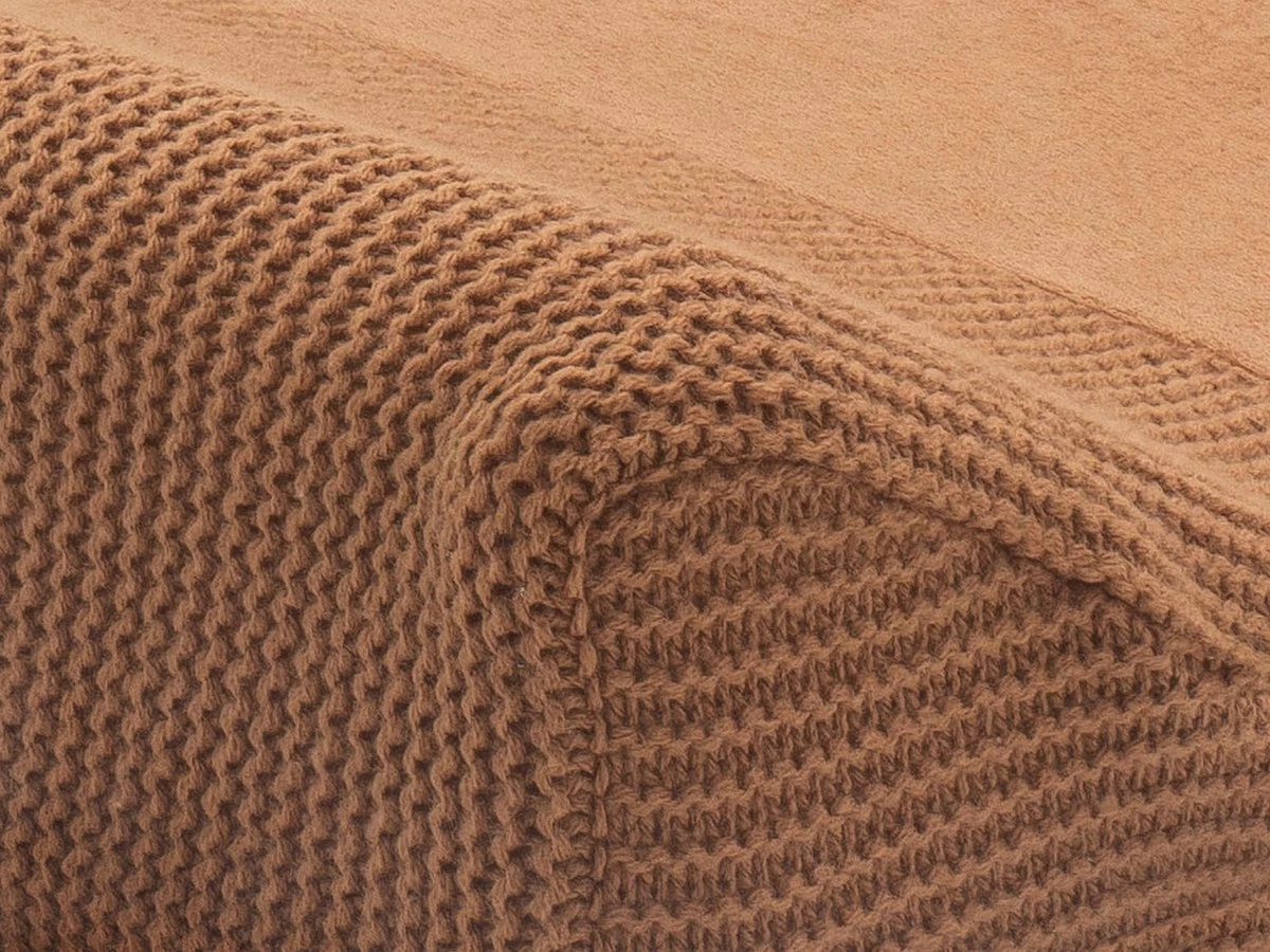 Jollein Aankleedkussenhoes Basic Knit 50x70cm - Caramel 2 Jollein Aankleedkussenhoes Basic Knit 50x70cm - Caramel - Afbeelding 2
