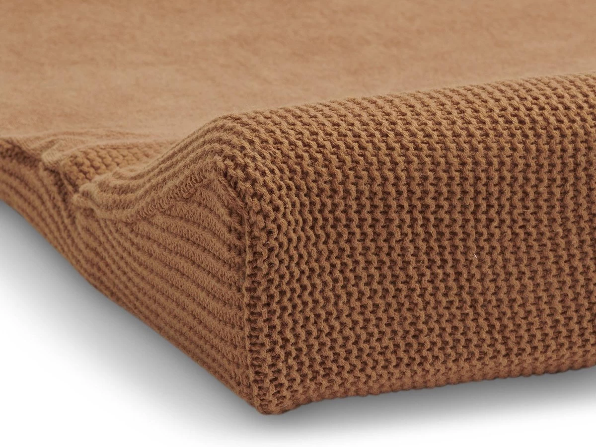 Jollein Aankleedkussenhoes Basic Knit 50x70cm - Caramel 10 Jollein Aankleedkussenhoes Basic Knit 50x70cm - Caramel - Afbeelding 10