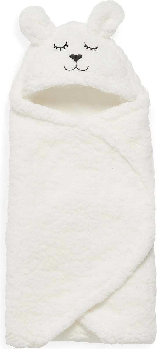 Jollein Wikkeldeken Bunny 100x105cm - Off-White 8 Jollein Wikkeldeken Bunny 100x105cm - Off-White - Afbeelding 8