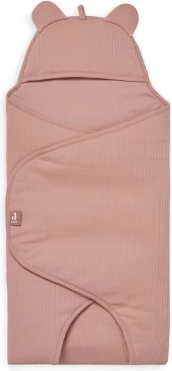 Jollein Wikkeldeken Basic Stripe - Rosewood -Jollein Babyparadijs 558x1200