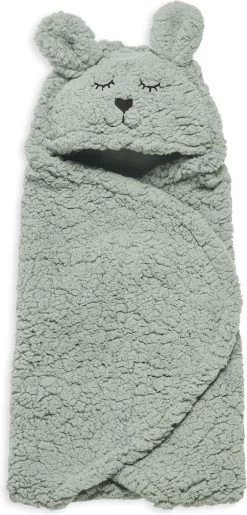 Jollein Wikkeldeken Bunny 100x105cm - Ash Green -Jollein Babyparadijs 576x1200