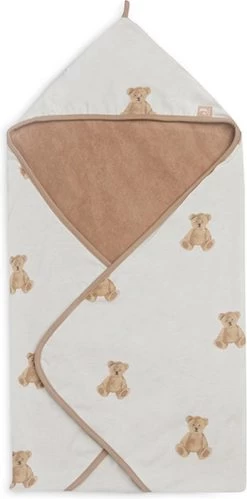 Jollein Badcape 75x75cm Teddy Bear - GOTS -Jollein Babyparadijs 594x1200