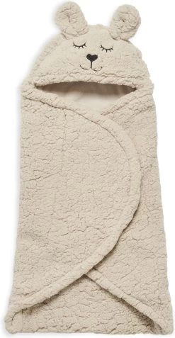 Jollein Wikkeldeken Bunny 100x105cm - Nougat -Jollein Babyparadijs 621x1200 1
