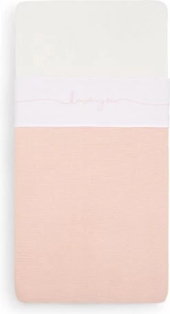 Jollein Baby Laken Ledikant 120x150cm Love You - Pale Pink -Jollein Babyparadijs 649x1200 3