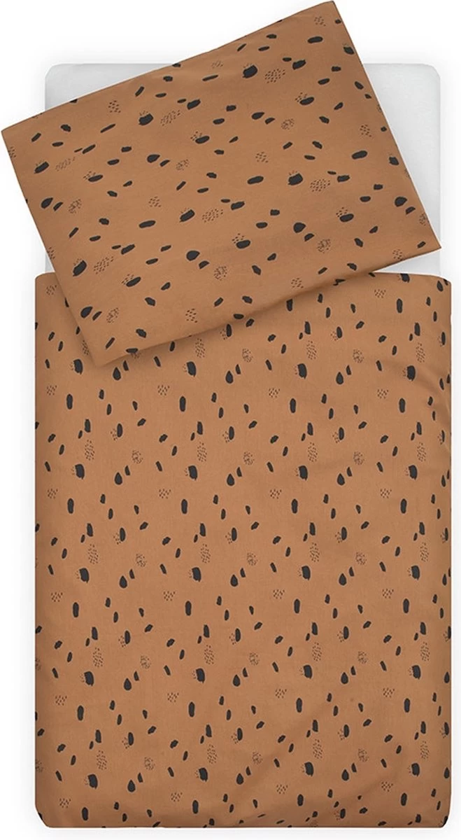 Jollein Baby Dekbedovertrek Met Sloop Spot 100x135/140cm - Caramel 1 Jollein Baby Dekbedovertrek Met Sloop Spot 100x135/140cm - Caramel