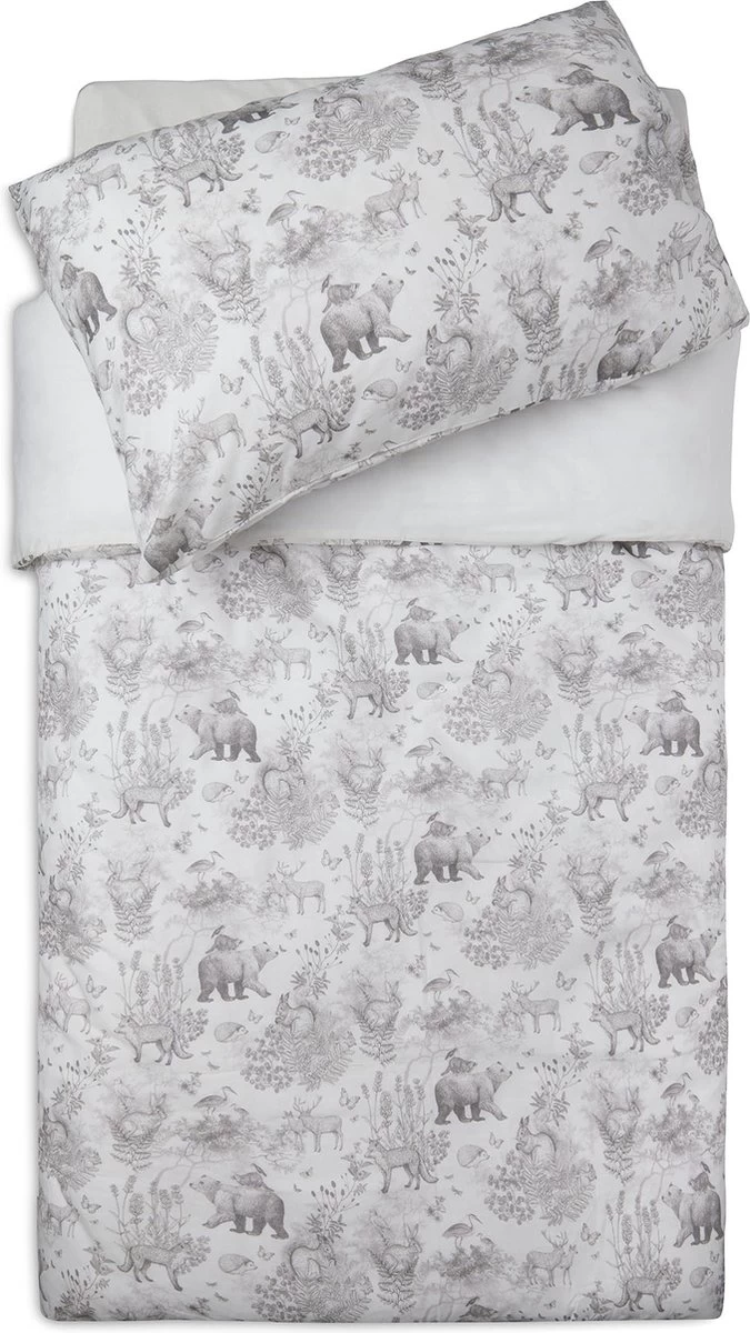 Jollein Baby Dekbedovertrek Met Sloop 100x135/140cm Pimpelmees - Forest Animals 2 Jollein Baby Dekbedovertrek Met Sloop 100x135/140cm Pimpelmees - Forest Animals - Afbeelding 2