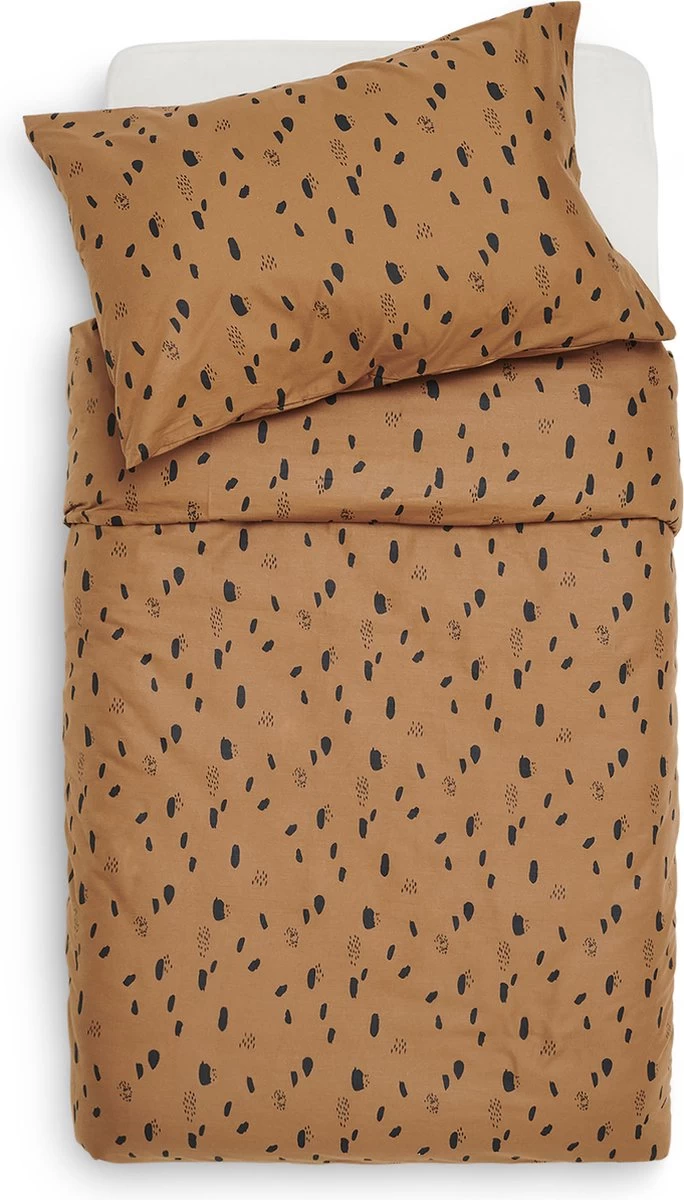Jollein Baby Dekbedovertrek Met Sloop Spot 100x135/140cm - Caramel 2 Jollein Baby Dekbedovertrek Met Sloop Spot 100x135/140cm - Caramel - Afbeelding 2