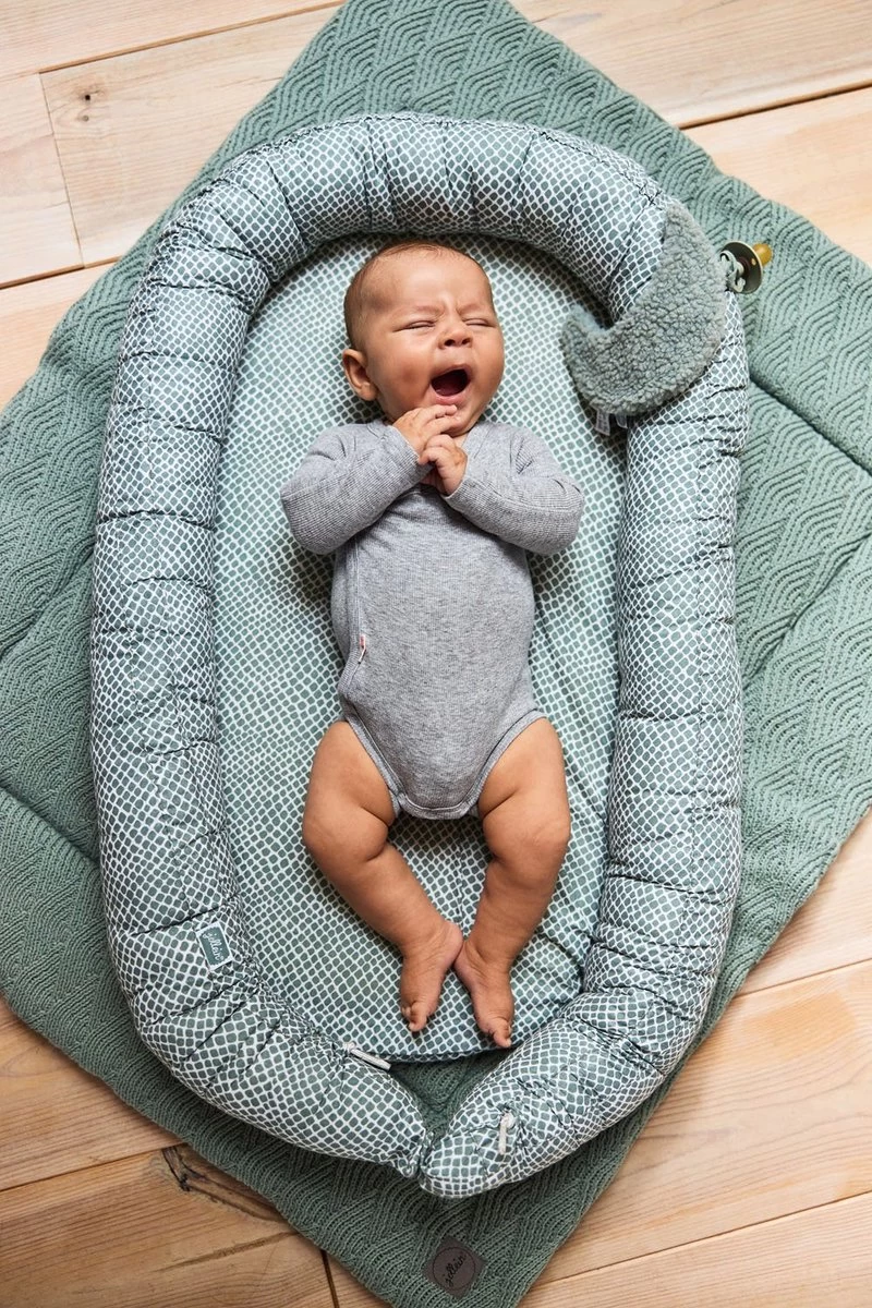 Jollein Babynest Snake 90x52cm - Ash Green 5 Jollein Babynest Snake 90x52cm - Ash Green - Afbeelding 5