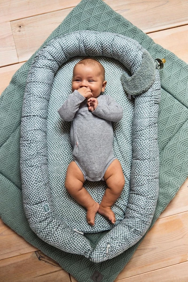Jollein Babynest Snake 90x52cm - Ash Green 8 Jollein Babynest Snake 90x52cm - Ash Green - Afbeelding 8