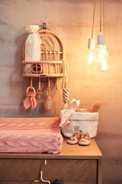 Jollein Aankleedkussenhoes Spring Knit 50x70cm - Rosewood 23 Jollein Aankleedkussenhoes Spring Knit 50x70cm - Rosewood -Jollein Babyparadijs 800x1200 302