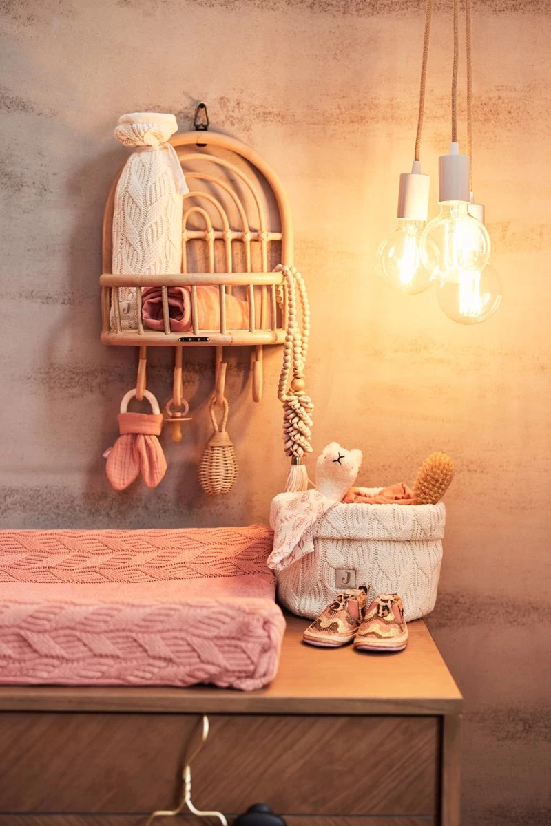 Jollein Aankleedkussenhoes Spring Knit 50x70cm - Rosewood 11 Jollein Aankleedkussenhoes Spring Knit 50x70cm - Rosewood - Afbeelding 11