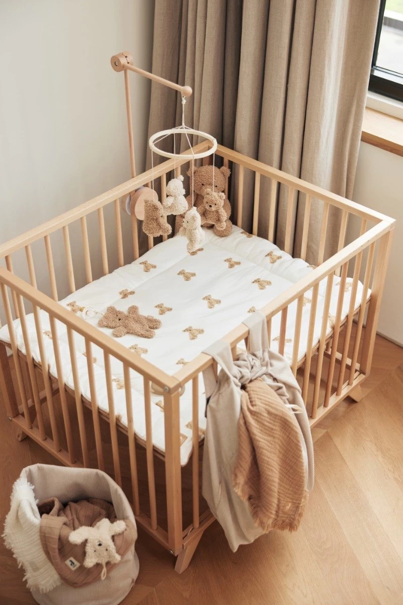 Jollein Boxkleed 75x95cm - Teddy Bear 4 Jollein Boxkleed 75x95cm - Teddy Bear - Afbeelding 4