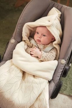 Jollein Voetenzak Voor Autostoel & Kinderwagen - Spring Knit - Ivory -Jollein Babyparadijs 800x1200 452