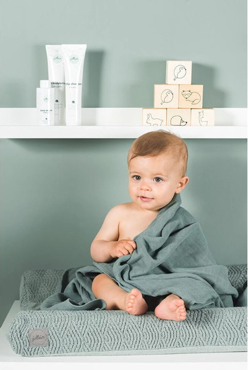 Jollein Hydrofiele Doek Large 115x115cm Bamboe Katoen - Ash Green - 2 Stuks 19 Jollein Hydrofiele Doek Large 115x115cm Bamboe Katoen - Ash Green - 2 Stuks - Afbeelding 19