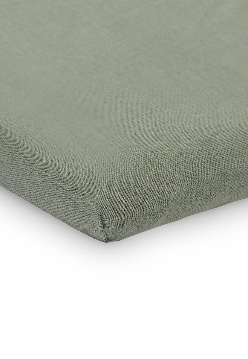 Jollein Baby Hoeslaken Boxmatras Jersey 75x95cm - Ash Green 3 Jollein Baby Hoeslaken Boxmatras Jersey 75x95cm - Ash Green - Afbeelding 3
