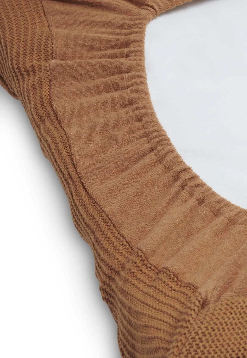 Jollein Aankleedkussenhoes Basic Knit 50x70cm - Caramel 5 Jollein Aankleedkussenhoes Basic Knit 50x70cm - Caramel - Afbeelding 5