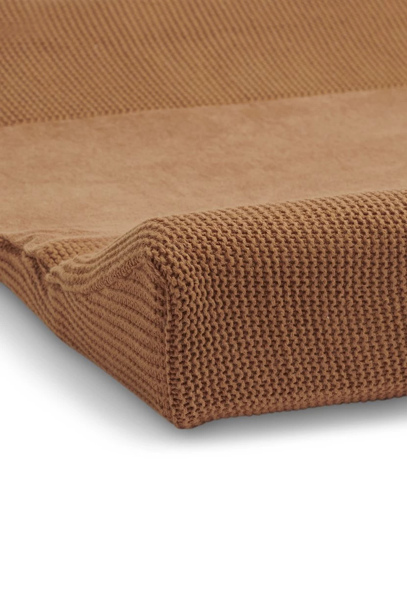 Jollein Aankleedkussenhoes Basic Knit 50x70cm - Caramel 6 Jollein Aankleedkussenhoes Basic Knit 50x70cm - Caramel - Afbeelding 6