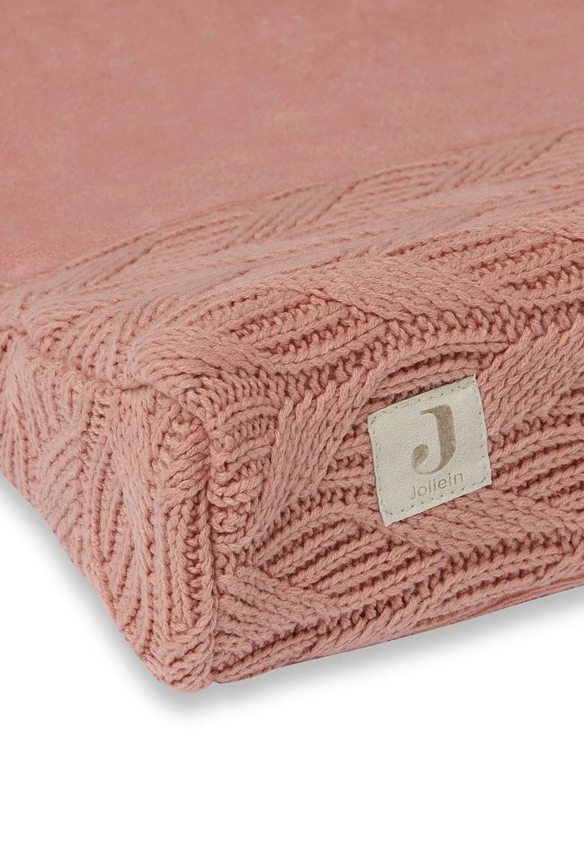 Jollein Aankleedkussenhoes Spring Knit 50x70cm - Rosewood 8 Jollein Aankleedkussenhoes Spring Knit 50x70cm - Rosewood - Afbeelding 8
