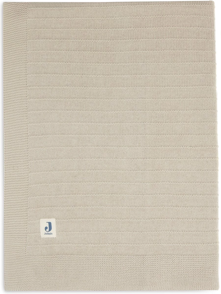 Jollein Baby Deken Wieg Pure Knit - Nougat - GOTS 1 Jollein Baby Deken Wieg Pure Knit - Nougat - GOTS