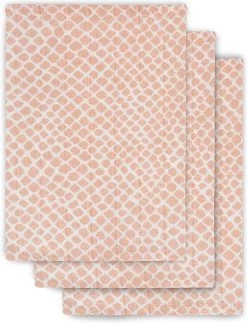 Jollein Baby Hydrofiel Washandje Snake - Pale Pink - 3 Stuks