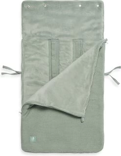 Jollein Voetenzak Voor Autostoel & Kinderwagen - Basic Knit - Forest Green -Jollein Babyparadijs 933x1200 2
