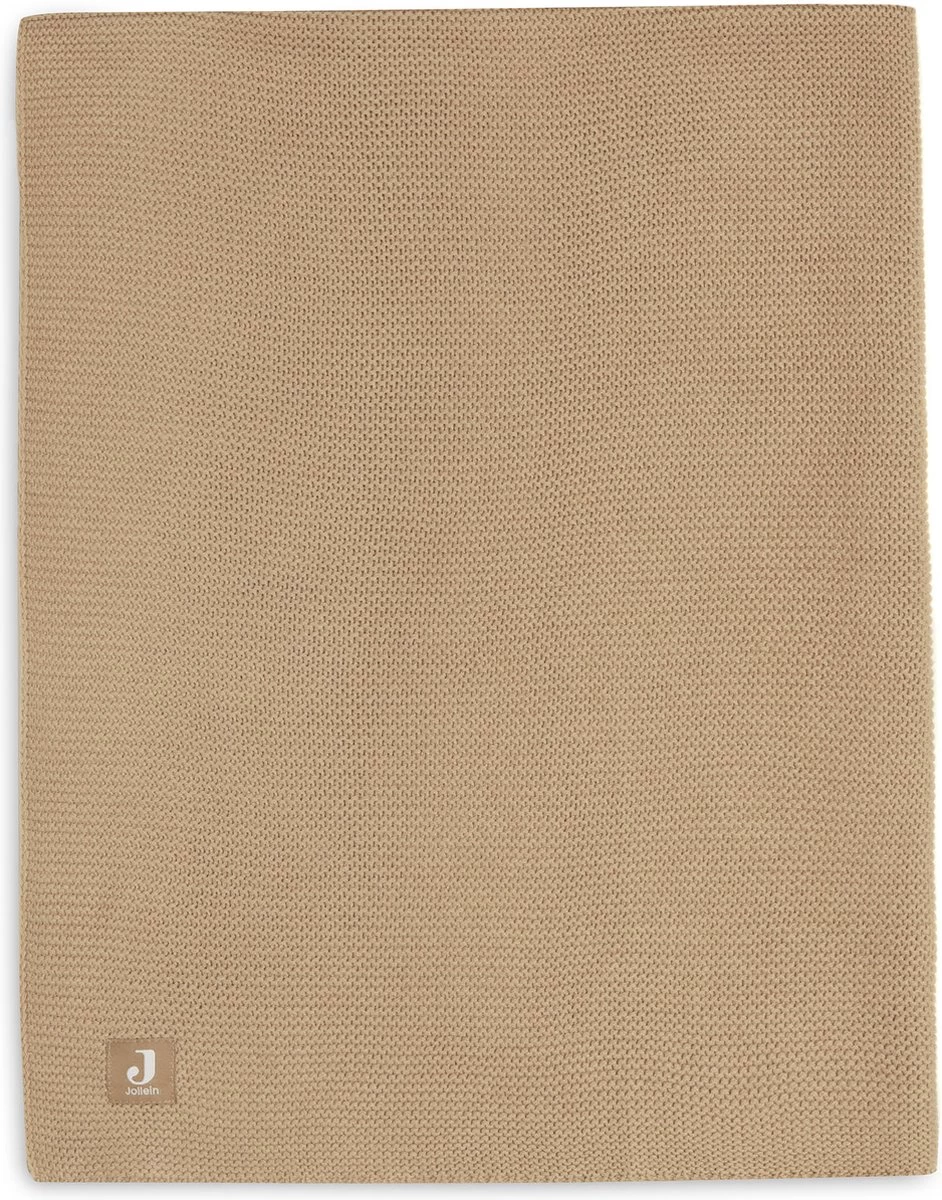 Jollein Baby Deken Ledikant 100x150cm Basic Knit - Biscuit 2 Jollein Baby Deken Ledikant 100x150cm Basic Knit - Biscuit - Afbeelding 2