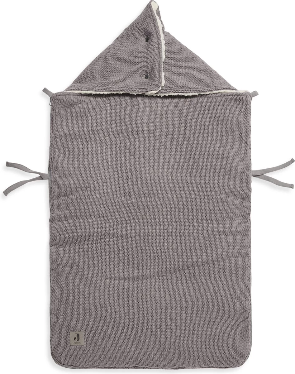 Jollein Voetenzak Voor Autostoel & Kinderwagen - Bliss Knit - Storm Grey 13 Jollein Voetenzak Voor Autostoel & Kinderwagen - Bliss Knit - Storm Grey - Afbeelding 13